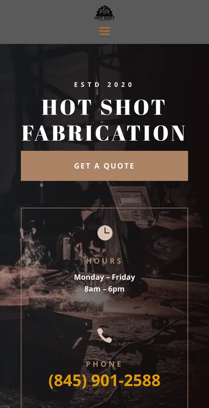 Hot Shot Fabrication on a phone