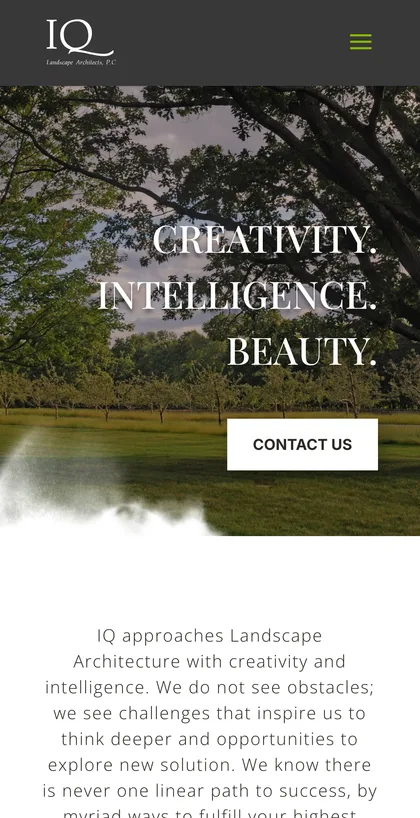 IQ Landscape Architecture on a phone