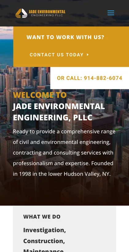 Jade Environmental Engineering on a phone